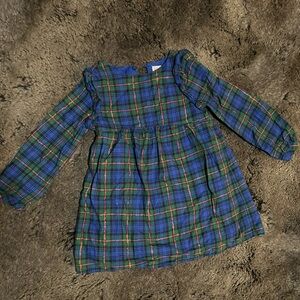 Cat & Jack Blue Green Plaid Dress Size 4T
